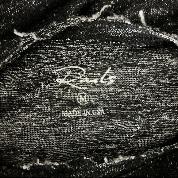 Rails Black Burnout Crewneck Long Sleeve Shirt M - Picture 8 of 9